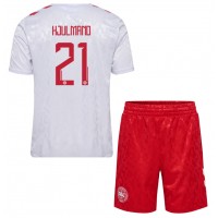 Denmark Morten Hjulmand #21 Replica Away Minikit Euro 2024 Short Sleeve (+ pants)